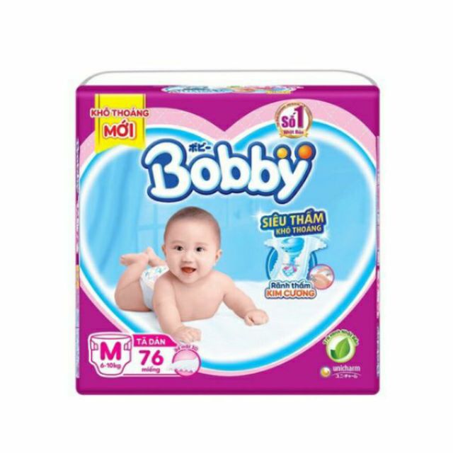 Boby diapers  Fresh  -  76 pieces / bag - M76  - Extra thin (6-10kg)