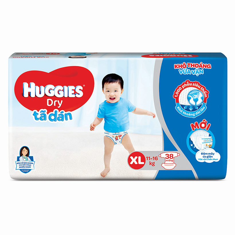 Huggies Dry Jumbo XL 38 (11 -16kg)