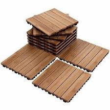 Acacia Wood Deck Tiles Composite Outdoor Flooring 12S (300x300x9)mm- Red