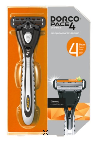 Dorco Pace 4 with 1 Cartridges - 6 Pack/Inner, 8 Inner/Case